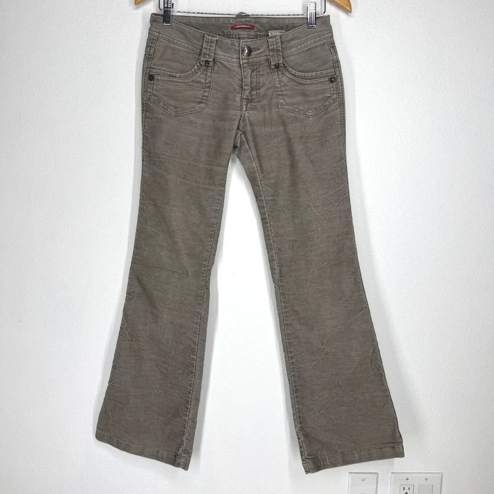 Unionbay Vintage Womens Y2K Corduroy Bootcut Low Rise Stretch Pants Size 1 Indie